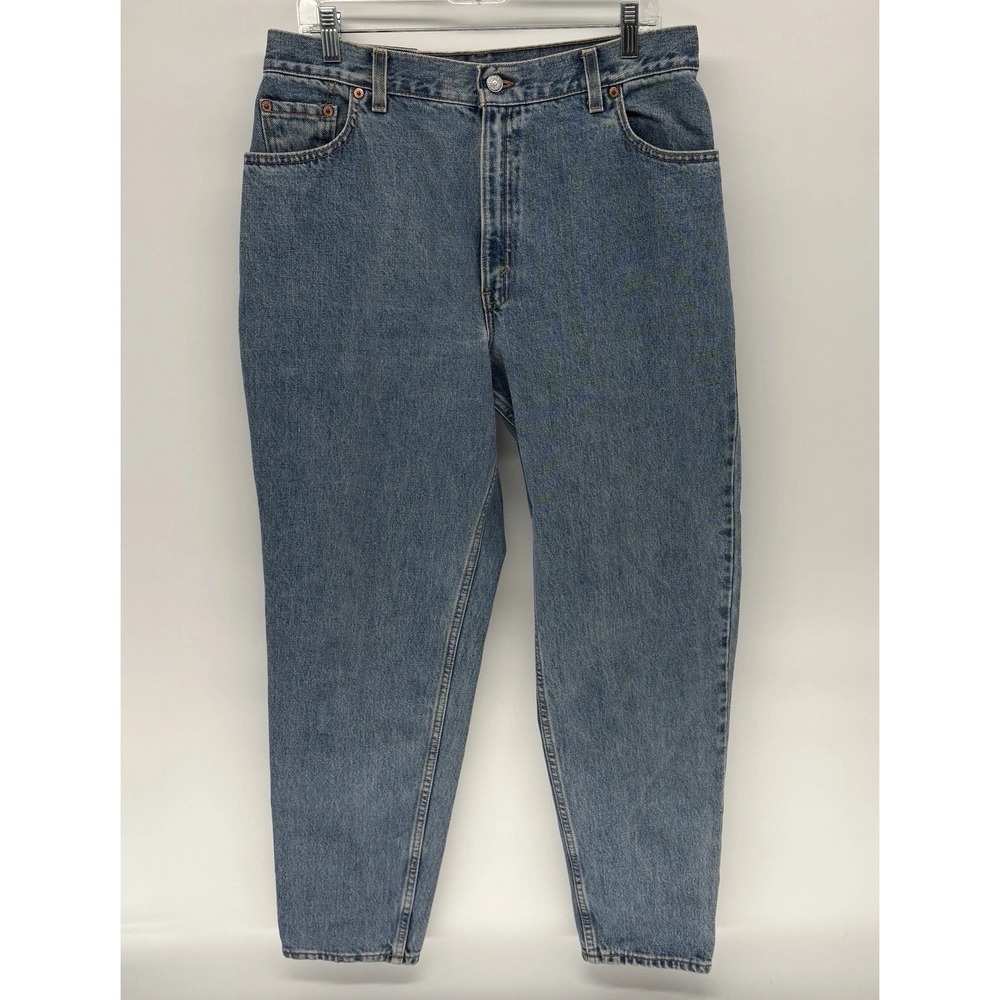 Vintage 90s Levis 550‎ Jeans Blue Relaxed Fit Tapered Leg USA  Women 16 (33X32)